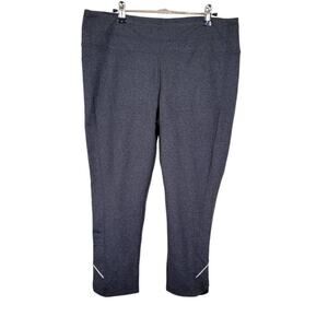 Gander Mountain Women Crop Straight Leg Pant Mid Rise Elastic Waist Gray Size XL